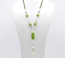 Electric Green Crystal Necklace 